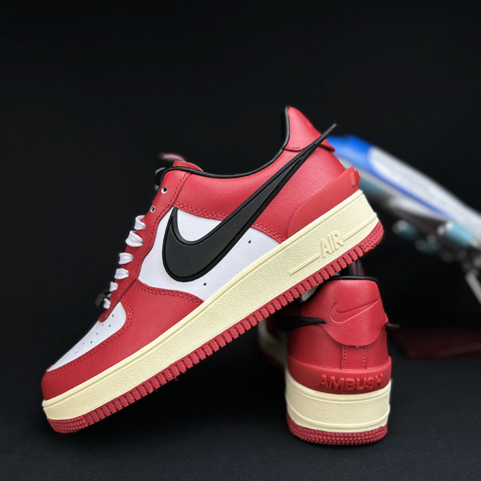 AIR FORCE 1 AF1 Running Shoes-White/Red-3905304