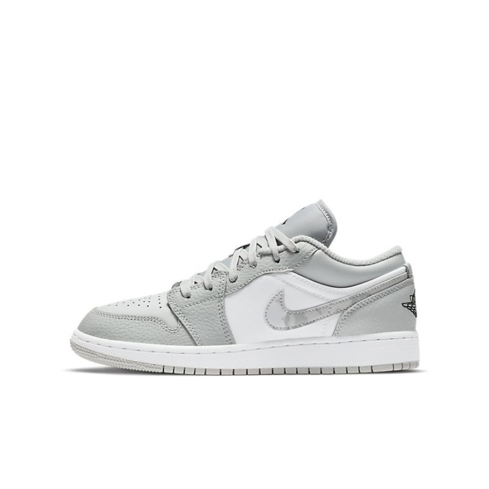 Air Jordan 1 AJ1 Low Running Shoes-Gray/White-4792703