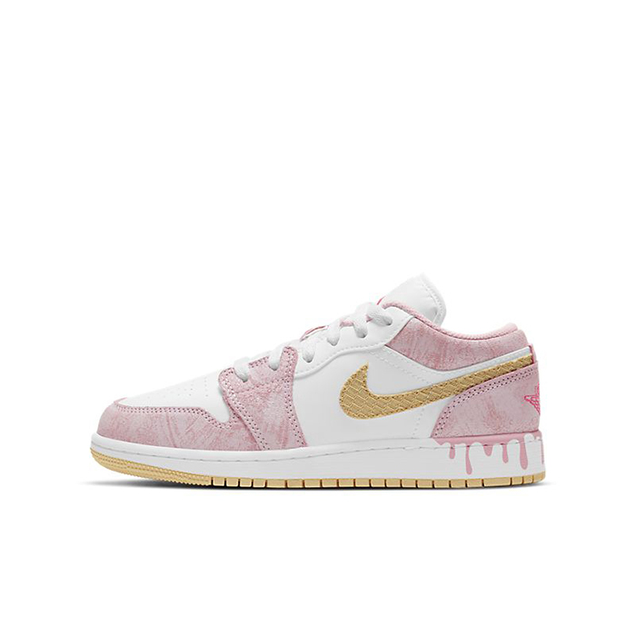 Air Jordan 1 AJ1 Low Women Running Shoes-Pink/White-990476