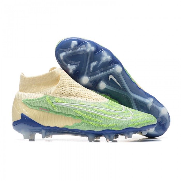 Phantom GX Elite DF Link FG High Soccer Shoes-Khkai/Green-8373281