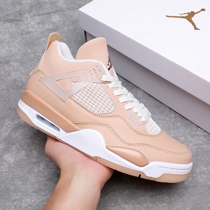 Air Jordan 4 AJ4 High Running Shoes-Rose Gold/White-5068194