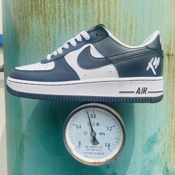 AIR FORCE 1‘07 AF1 Running Shoes-Navy Blue/White-8739785