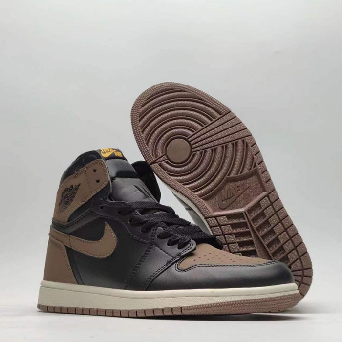 Air Jordan 1 AJ1 High Running Shoes-Black/Brown-905044