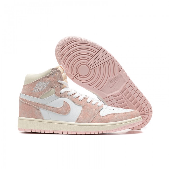 Air Jordan 1 AJ1 High Running Shoes-White/Pink-5976103