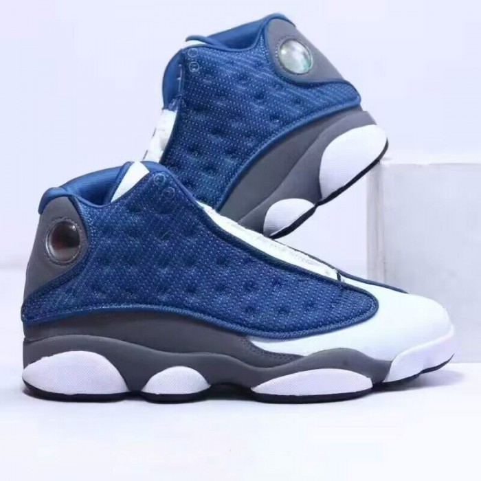 Air Jordan 13 AJ13 Low Running Shoes-Blue/White-4284963