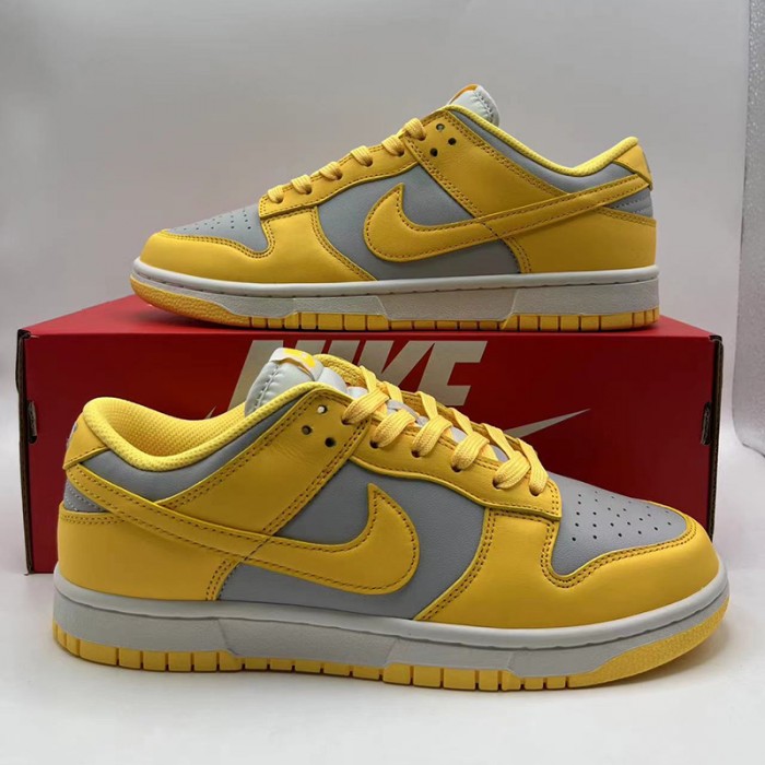 SB Dunk Low Running Shoes-Gray/Yellow-472626