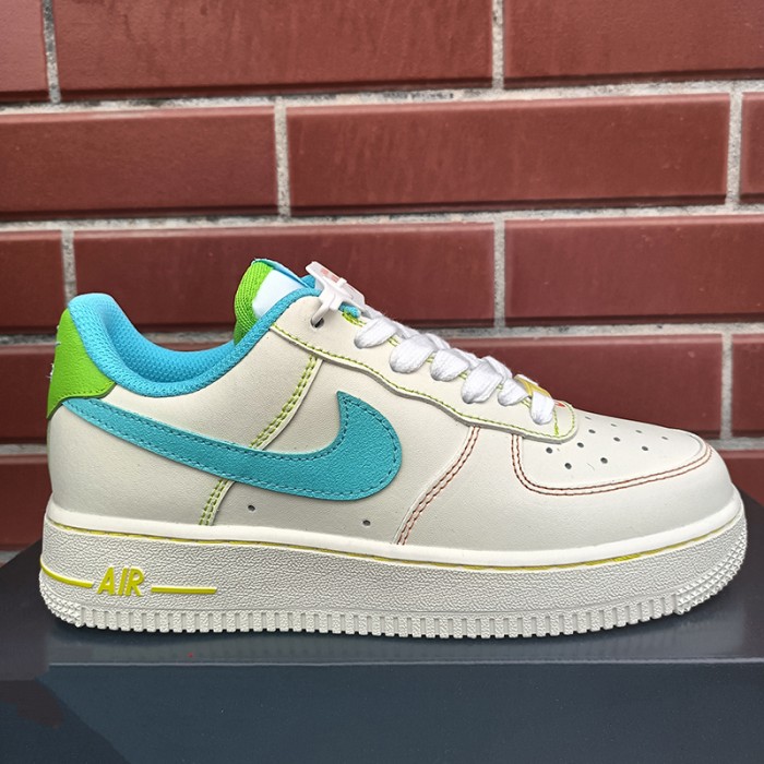 AIR FORCE 1 AF1 Women Running Shoes-White/Blue-2322721