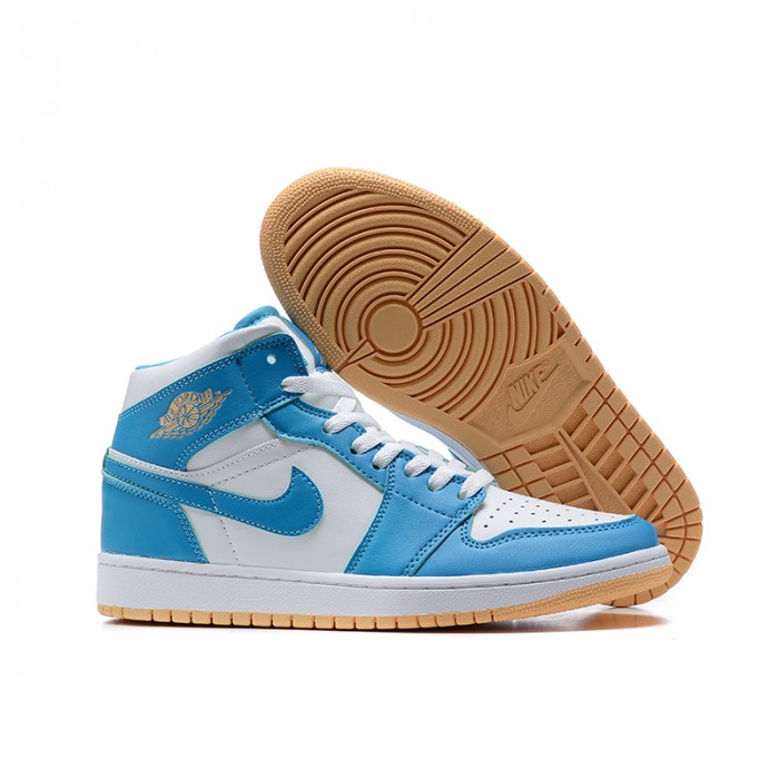 Air Jordan 1 AJ1 High Running Shoes-White/Blue-5104430