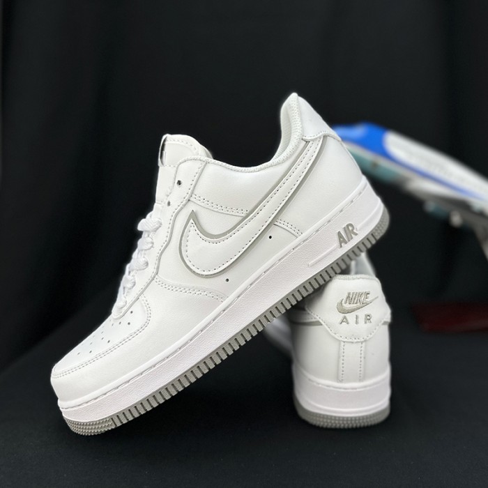 AIR FORCE 1 AF1 Running Shoes-White/Gray-5883982