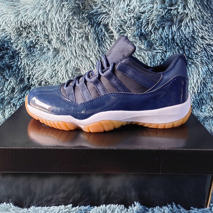 Air Jordan 11 AJ11 High Running Shoes-Navy Blue/White-3359825