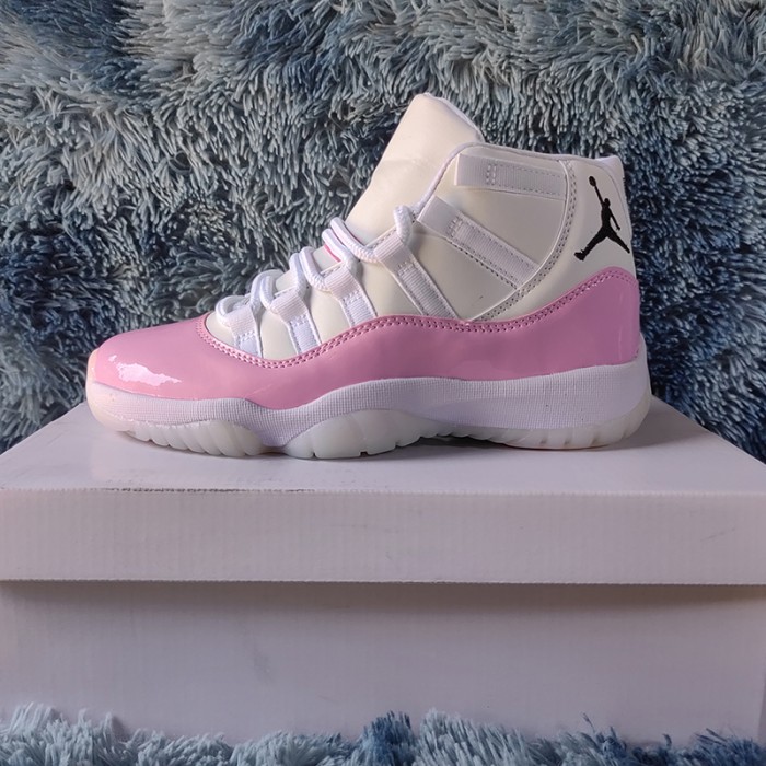 Air Jordan 11 AJ11 High Women Running Shoes-Pink/White-3161319