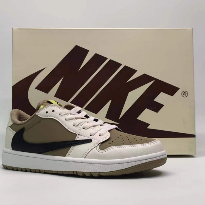 Air Jordan 1 AJ1 Running Shoes-Gray/White-7424551