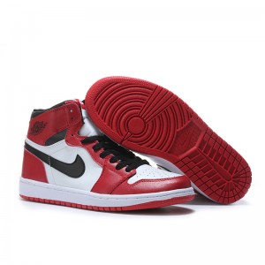 Air Jordan 1 AJ1 High Running Shoes-White/Red-6376504