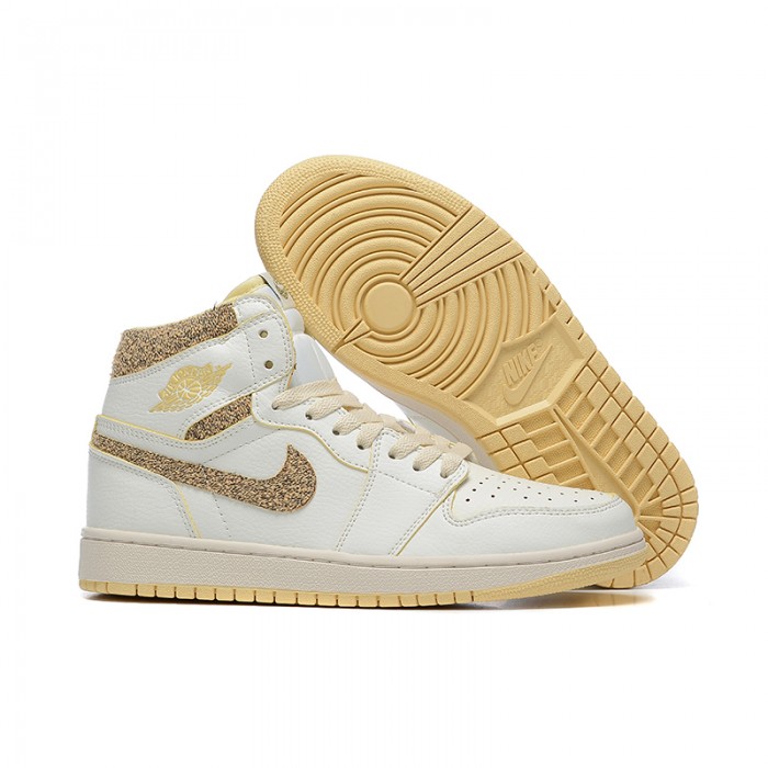 Air Jordan 1 AJ1 High Running Shoes-White/Khaki-2002679