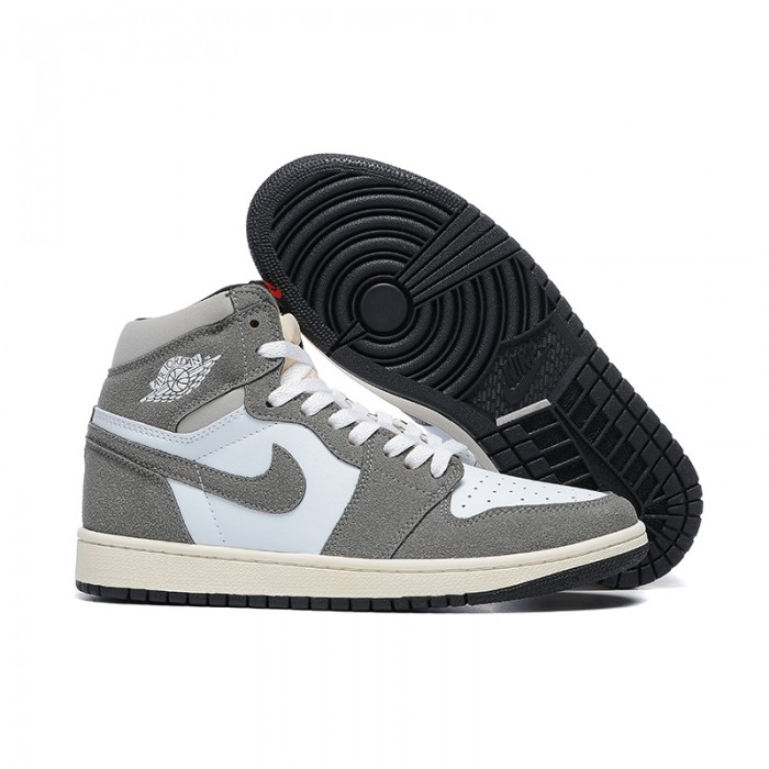 Air Jordan 1 AJ1 High Running Shoes-White/Gray-8394203