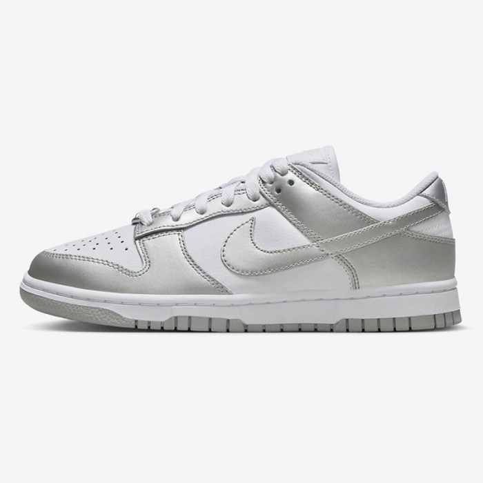 SB Dunk Low WMNS“Metallic Silver”Running Shoes-Silver/ White-4001699