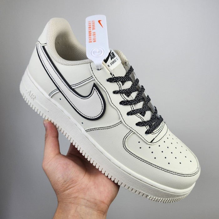 AIR FORCE 1 AF1 Running Shoes-White/Black-3214479