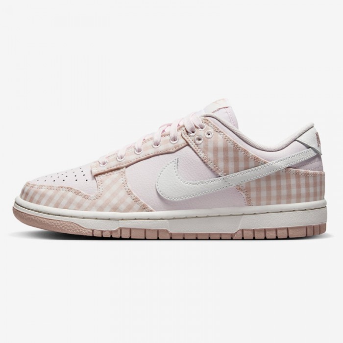 SB Dunk Low WMNS“Pink Gingham”Women Running Shoes-White/Pink-7316755