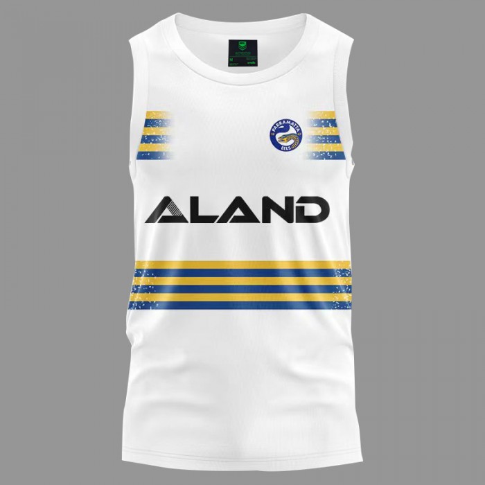 2024 NRL Rugby PARRAMATTA EELS Rugby Jersey White Sleeveless Vest-8291500