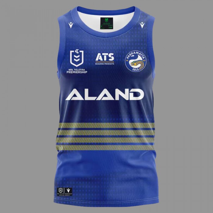 2024 NRL Rugby PARRAMATTA EELS Rugby Jersey Blue Sleeveless Vest-1601255