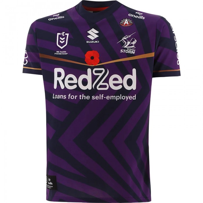 2024 NRL Rugby MELBOURNE STORM ANZAC Jersey Purpel Rugby Jersey-998642