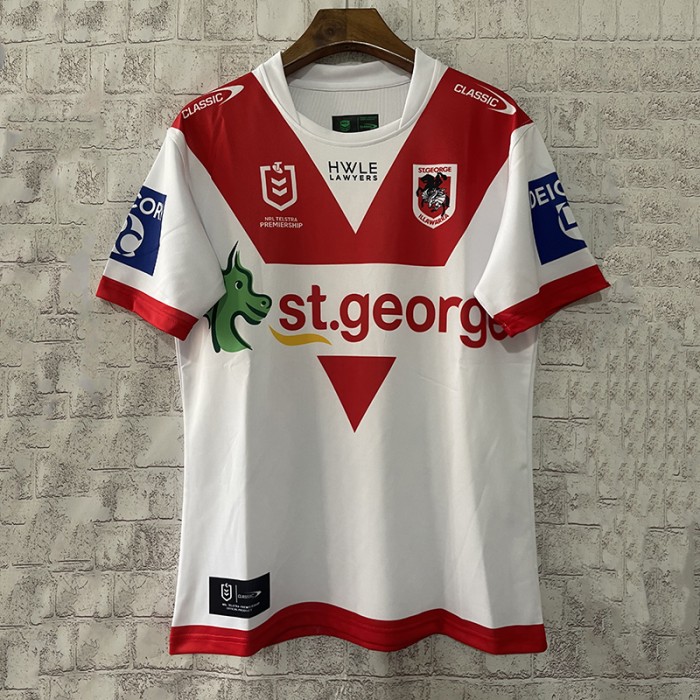 2024 NRL Rugby ST. GEORGE DRAGONS Jersey White Rugby Jersey-7295695