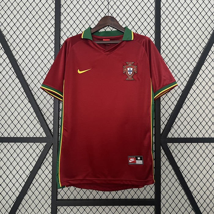 Retro 97/98 Portugal Home Red Jersey Version Short Sleeve-6305665