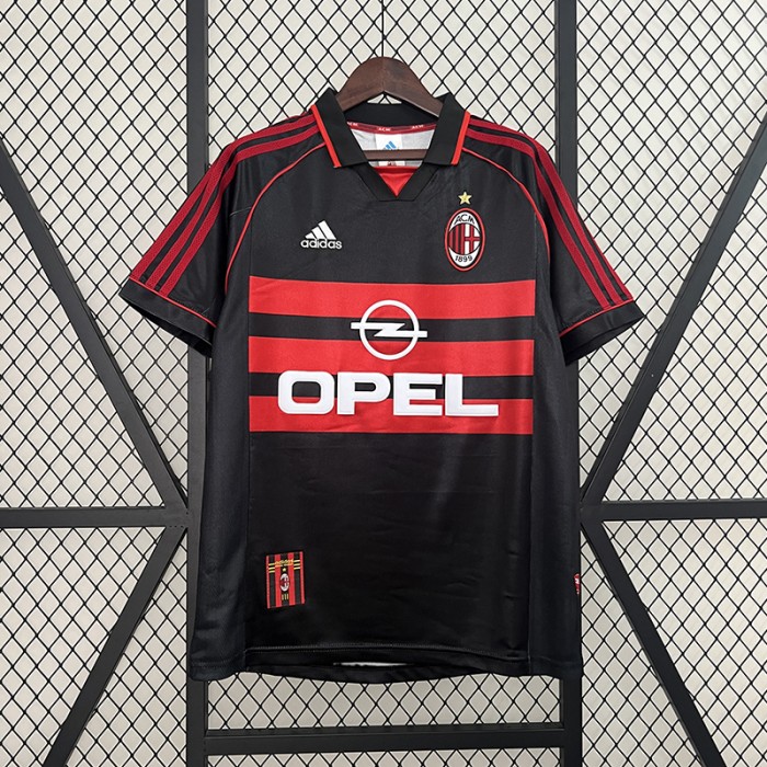 Retro AC Milan Third Away Black Red Jersey Version Short Sleeve-3732575