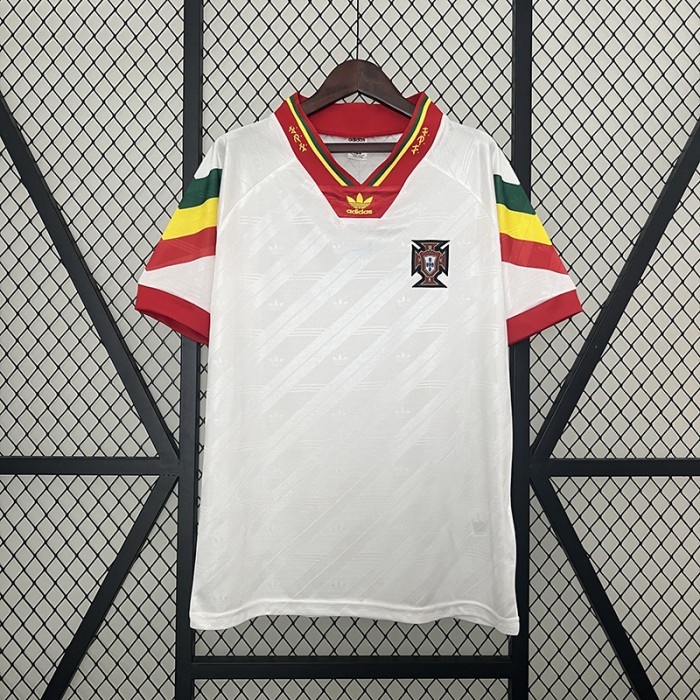 Retro 92/94 Portugal Away White Jersey Version Short Sleeve-3784915