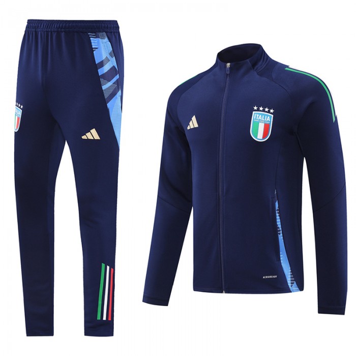 2024 Italy Navy Blue Edition Classic Jacket Training Suit (Top+Pant)-5162020