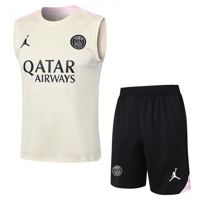 24/25 Paris Saint-Germain PSG Khaki Training Jersey Kit Sleeveless vest (Shirt + Vest)-9948450