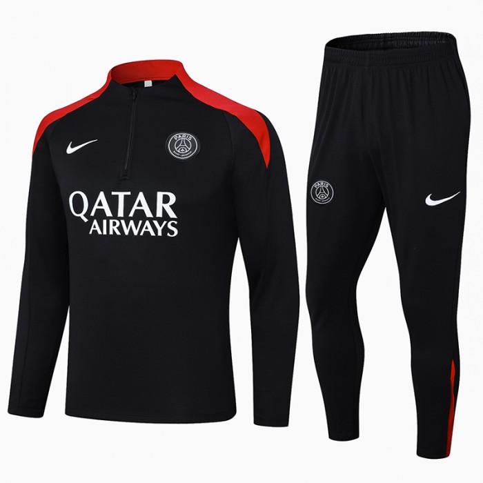 24/25 Paris Saint-Germain PSG Black Edition Classic Jacket Training Suit (Top+Pant)-4483977