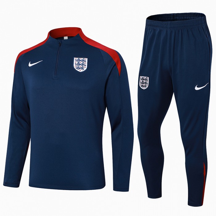 2024 England Navy Blue Edition Classic Jacket Training Suit (Top+Pant)-597808