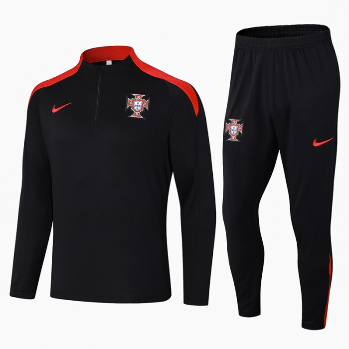 2024 Portugal Black Edition Classic Jacket Training Suit (Top+Pant)-2936898