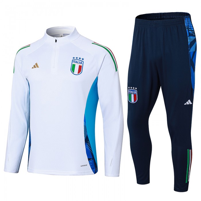 2024 Italy White Edition Classic Jacket Training Suit (Top+Pant)-6353892