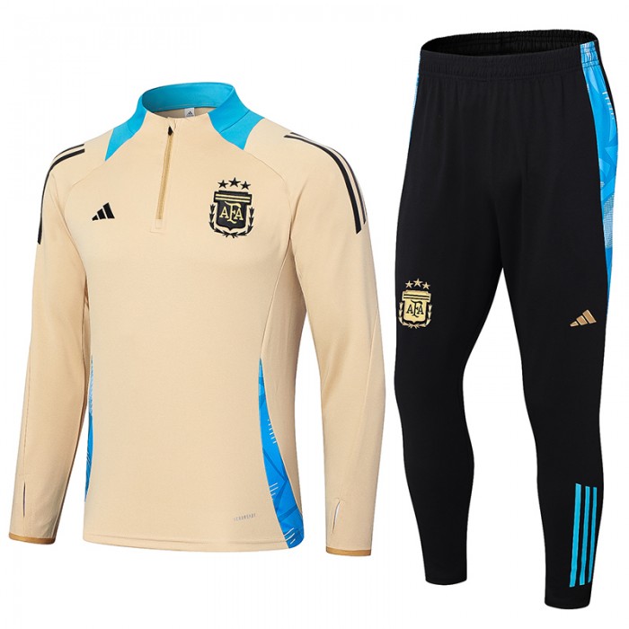 2024 Argentina Khaki Edition Classic Jacket Training Suit (Top+Pant)-1232809