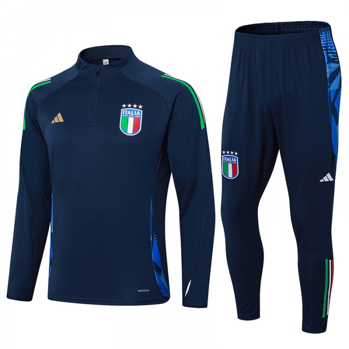 2024 Italy Navy Blue Edition Classic Jacket Training Suit (Top+Pant)-145490