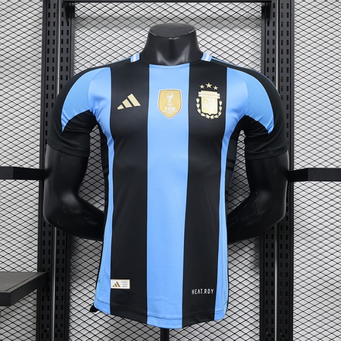 2024 Argentina Special Edition Black Blue Jersey Version Short Sleeve (Player Version)-5471314