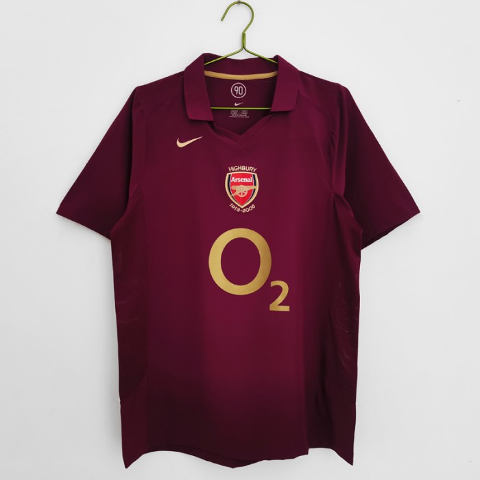 Retro 05/06 Arsenal Home Red Jersey Version Short Sleeve-199289