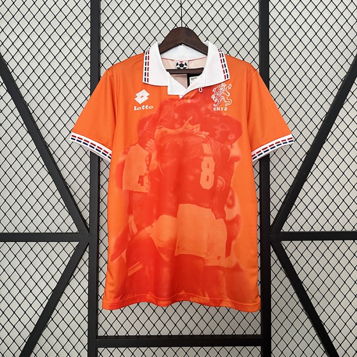 Retro 1996 Netherlands Home Orange Jersey Version Short Sleeve-8469421