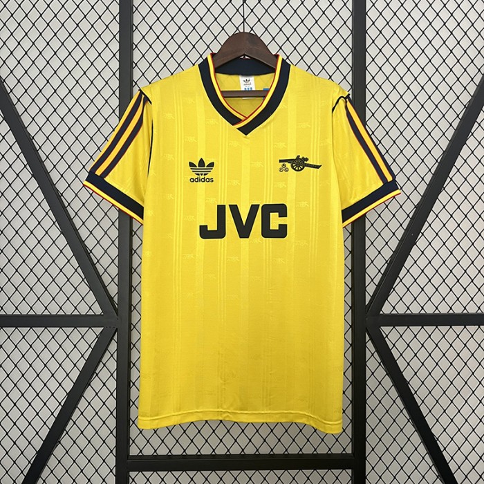 Retro 86/88 Arsenal Away Yellow Jersey Version Short Sleeve-9401973