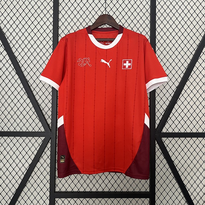 2024 Swiss Home Red Jersey Version Short Sleeve-9857370