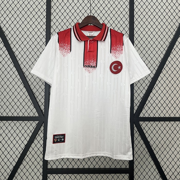 Retro 1996 Turkey Away White Red Jersey Version Short Sleeve-6676446