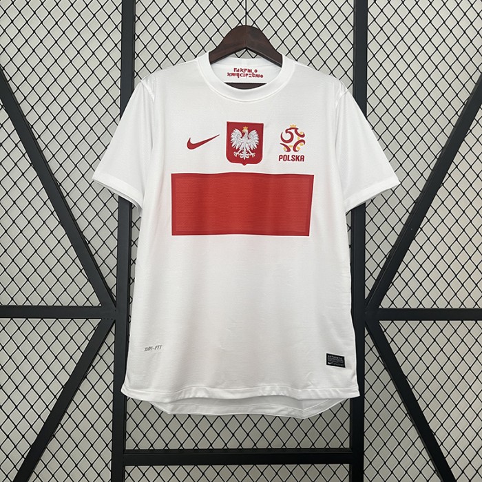 Retro 2012 Poland Home White Red Jersey Version Short Sleeve-1612712