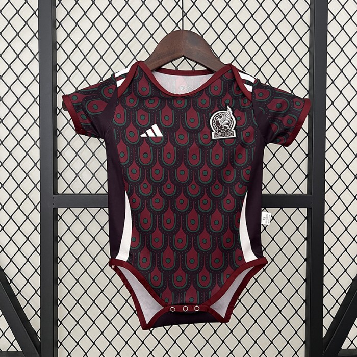 2024 Baby Mexico Home Wine Red Jersey Version Short Sleeve-7327821