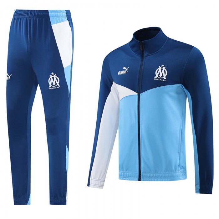 24/25 Marseille Blue Edition Classic Jacket Training Suit (Top+Pant)-1061236