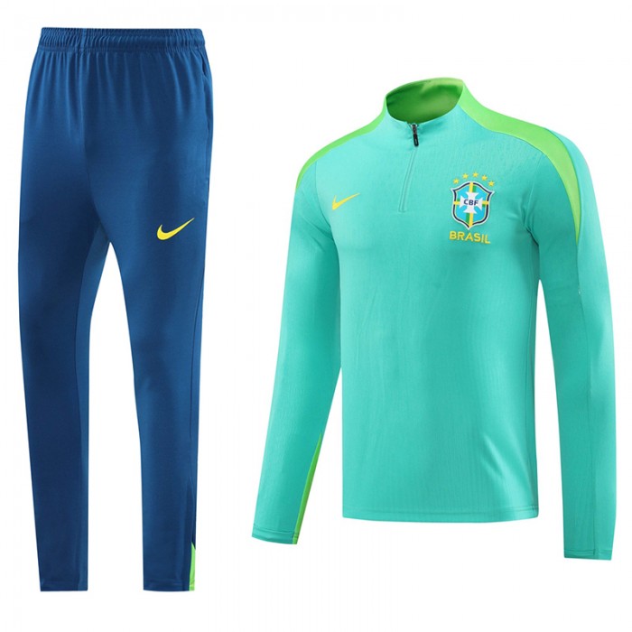 2024 Brazil Green Edition Classic Jacket Training Suit (Top+Pant)-6211149