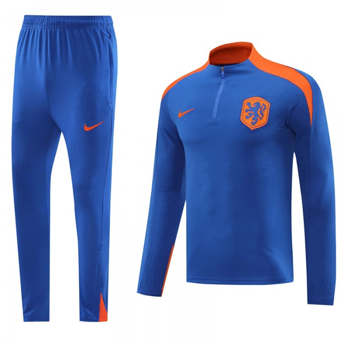 2024 Netherlands Navy Blue Edition Classic Jacket Training Suit (Top+Pant)-8548280