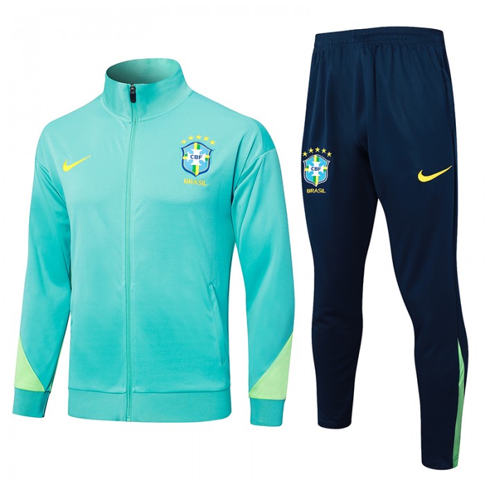 2024 Brazil Green Edition Classic Jacket Training Suit (Top+Pant)-4713615