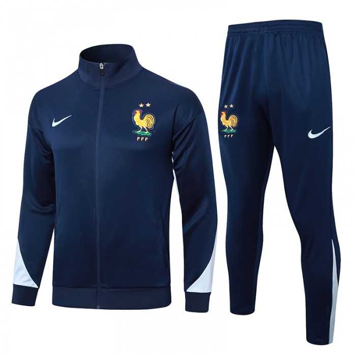 2024 France Navy Blue Edition Classic Jacket Training Suit (Top+Pant)-7114485